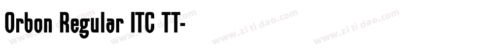 Orbon Regular ITC TT字体转换